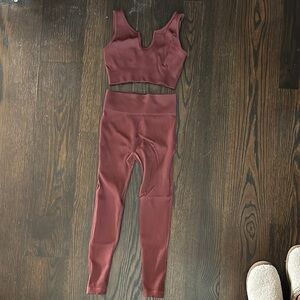 Burgundy Activewear Set